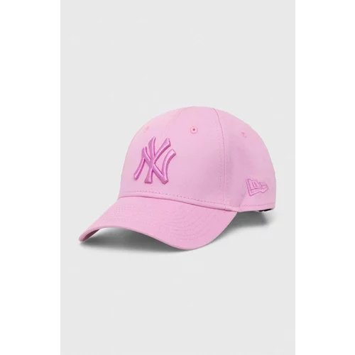 New Era Bombažna bejzbolska kapa roza barva, NEW YORK YANKEES