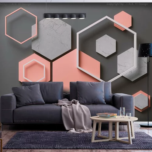  tapeta - Hexagon Plan 100x70