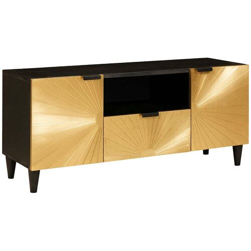 TV ormar Crna i zlatna 105 x 33 x 46 cm Konstruirano drvo Cene