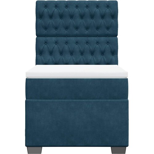 Box spring krevet s madracem plavi 80 x 200 cm bar&amp;scaron;unasti Slike