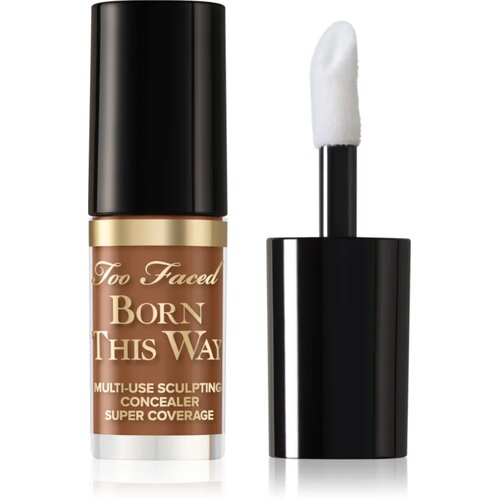 Too Faced Born This Way Super Coverage Multi-Use Concealer Travel Size dolgoobstojni korektor za polno prekrivanje odtenek Chestnut 2 ml Slike