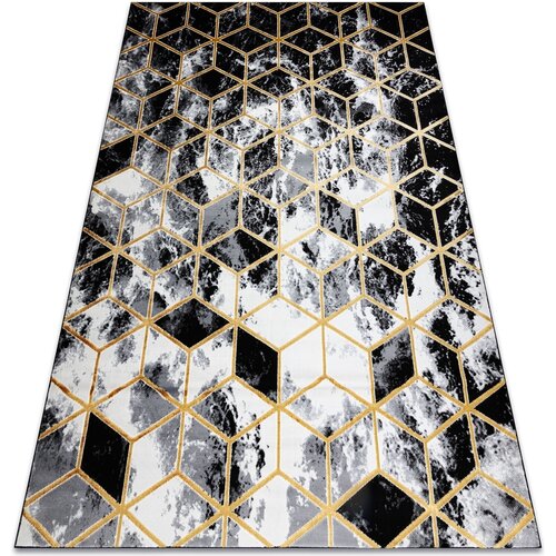RugsX Preproge Preproga GLOSS 3D sodobni 409A 82 Kocka, 80x150 cm Črna Cene