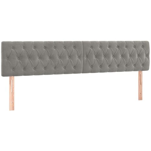  Uzglavlja 2 kom svjetlosiva 100x7x78/88 cm bar&amp;scaron;unasta Slike