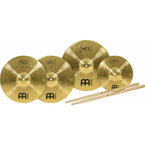 Meinl HCS1314+10S Cymbals HCS Bonus Pack 10/13/14 + 5A Sticks Činelski set