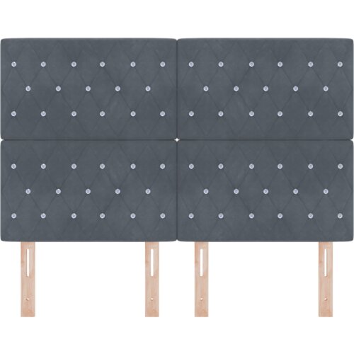  LED glava kreveta S LED lampica Dijamantni s uzglavljem Tamno siva 80 cm Bar&amp;scaron;un Slike