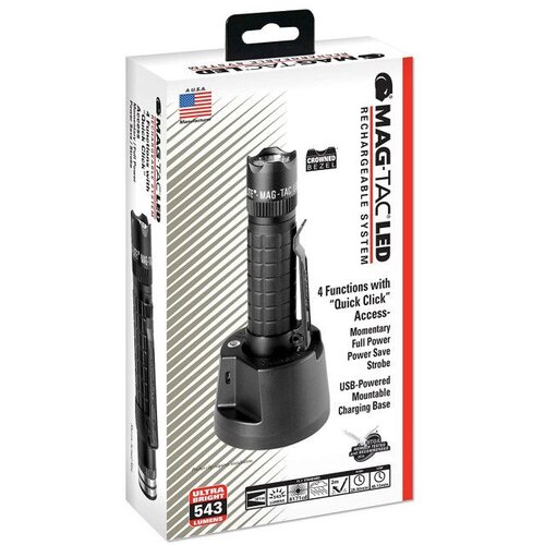Maglite Mag-Tac Rechargeable crowned bezel schwarz Slike