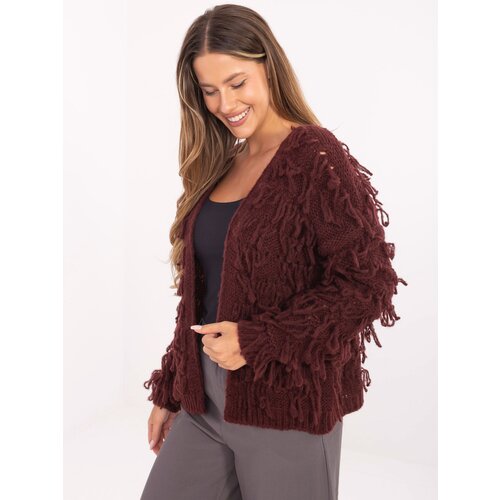 RUE PARIS Sweater-MI-SW-1308.21-burgundy Slike