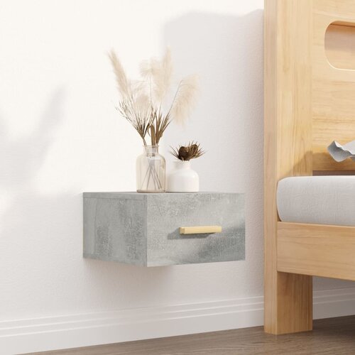 The Living Store Stenska nočna omarica betonsko siva 35x35x20 cm - Stenska Nočna Omarica, (21432464) Slike