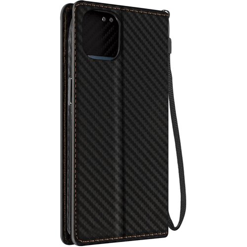 AVIZAR Ovitek denarnica za iPhone 15 Plus, zbirka Carbon Cover - crna, (20834062) Cene