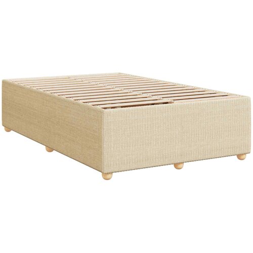  Boxspring krevet s madracem Krem 120 x 190 cm Tkanina Slike