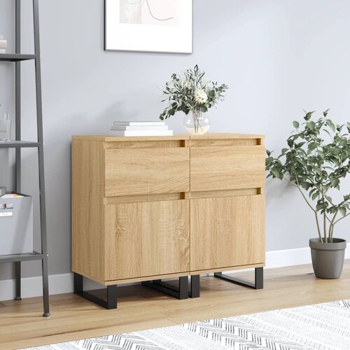 vidaXL Komode 2 kom boja hrasta sonome 40x35x70 cm konstruirano drvo Cijene