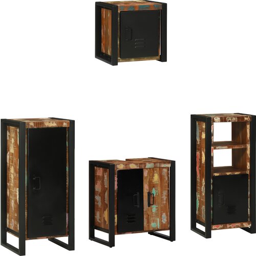 VidaXL Set namje&amp;scaron;taja za kupaonicu 4 pcs Čvrsto reciklirano drvo Slike
