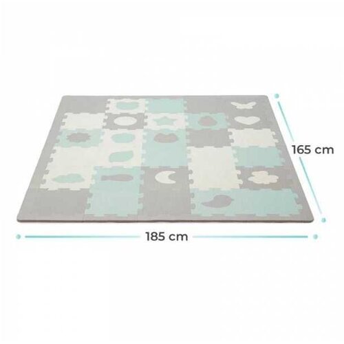Kinderkraft Podne puzzle 3D Luno shapes/ mint/siva Cene