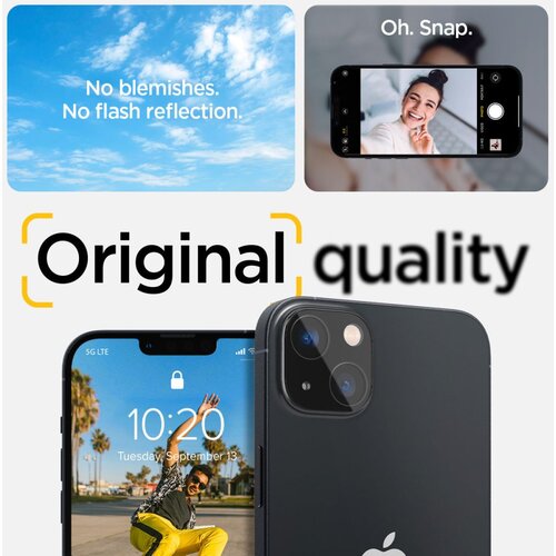 Spigen OPTIK.TR ZA&amp;Scaron;ČITA ZA KAMERO 2-PAK IPHONE 14/14 PLUS BLACK COVER Slike
