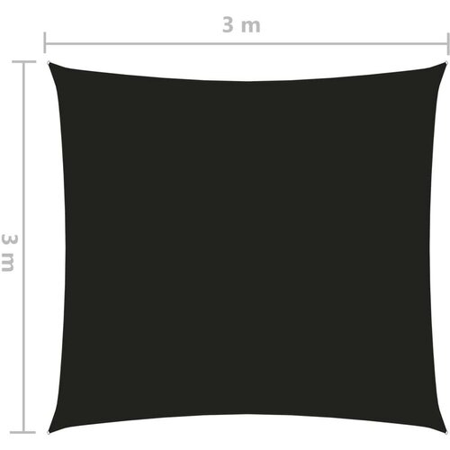  Jedro protiv sunca od tkanine Oxford četvrtasto 3 x 3 m crno Cene