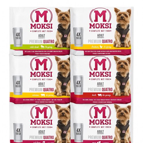 Moksi Premium Quatro 6x400g &amp;ndash; govedina, jagnjetina, piletina Slike