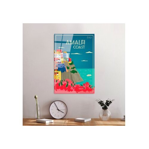 WALLXPERT dekorativna slika od kaljenog stakla amalfi coast (uv 1025) 30 x 45cm Slike