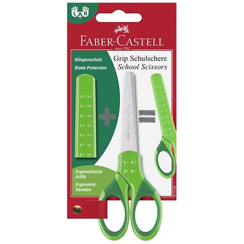 Artmie ŠKARE ŠKOLSKE 13CM OBLE SA ZAŠTITOM GRIP FABER CASTELL 1815 SORTIRANO BLISTER Cene