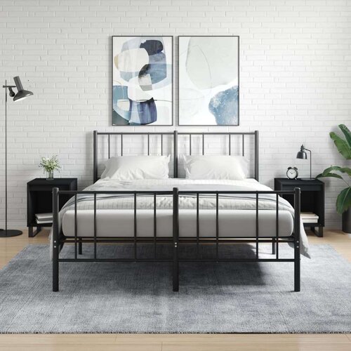  Noćni ormarići 2 kom crni 40x35x50 cm od konstruiranog drva Cijene
