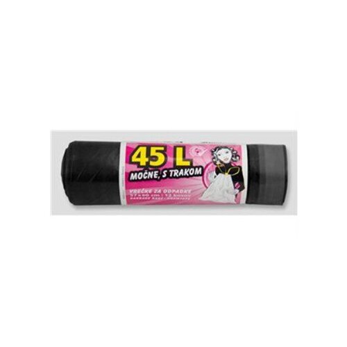  Vrečke za smeti 45 l 1/12 s trakom NN Cene