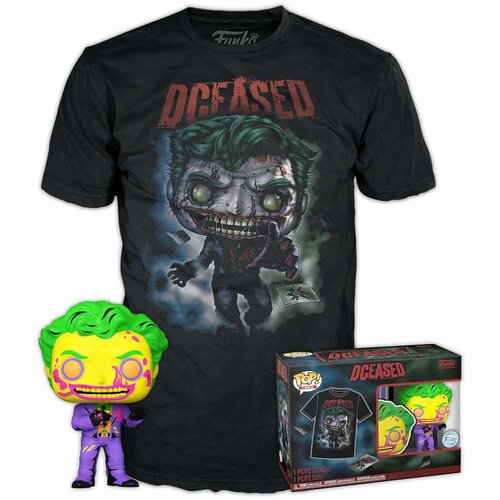 Funko POP in Tee Heroes DC Dceased The Joker Black Light Exclusive L, (21324362) Slike