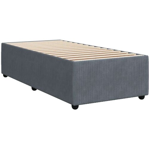 vidaXL Box spring postelja z vzmetnico temno siva 90x200 cm žamet Cene