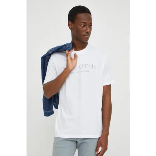 Marc O'Polo Pamučna majica 2-pack za muškarce, boja: tamno plava, s tiskom