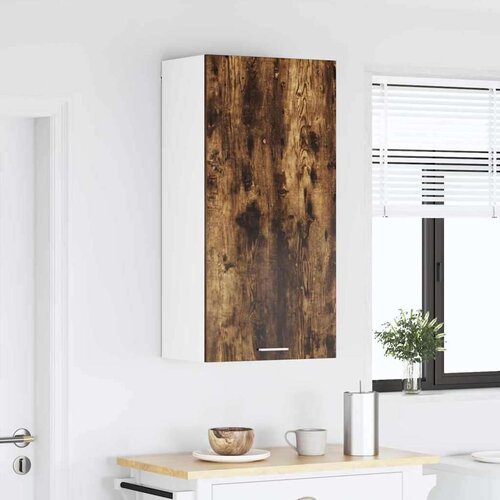  Viseći ormarić Riga Dimljeni hrast i bijela 50 x 31 x 100 cm Slike