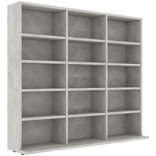 Maison Chic Omarca za CD - CD stojalo - CD regal plošče betonsko siva 102x23x89,5 cm iverna plošča, (21673979) Cene