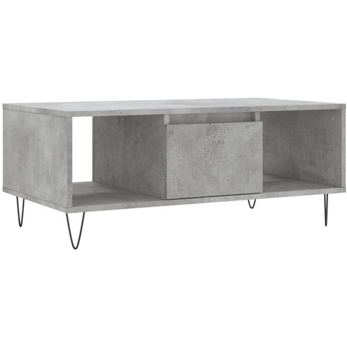 Maison Chic Klubska mizica - kavna mizica - Nizka mizica betonsko siva 90x50x36,5 cm inženirski les, (21753989) Slike