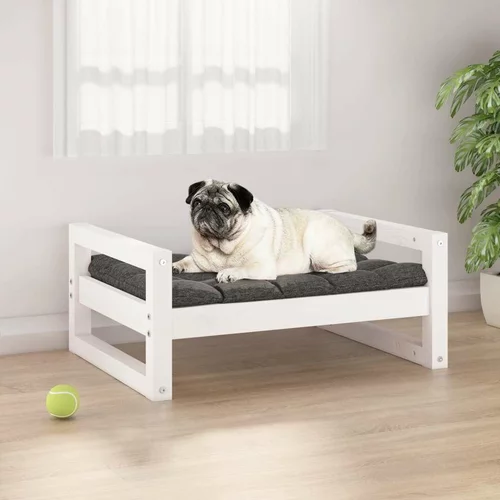  krevet za pse bijeli 65 5x50 5x28 cm od masivne borovine
