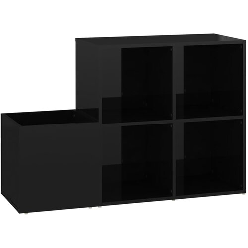 Maison Chic Omarica za obutev - Kopa za čevlje visok sijaj črna 105x35,5x70 cm iverna plo&amp;scaron;ča, (21777433) Slike