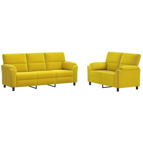  Set sofe 2 pcs Žuta Bar&amp;scaron;un - Žuta 2-sjedalo (120 cm) + 3-sjedalo Slike