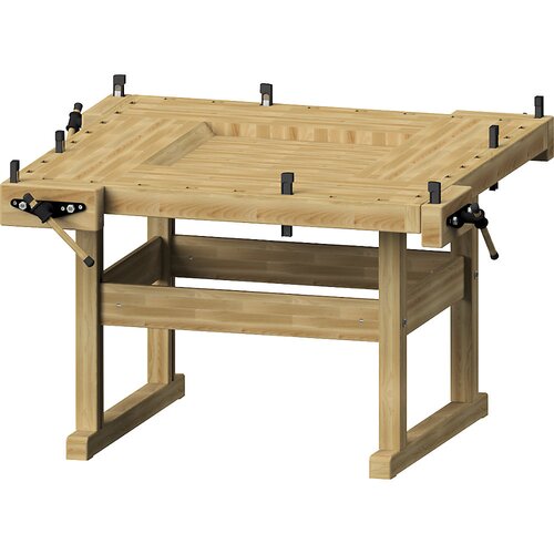 ANKE miza za skobljanje s 4 delovnimi postajami, s 4 pari pravokotnih skob, vx&amp;scaron;xg 880 x 1620 x 1620 mm Slike