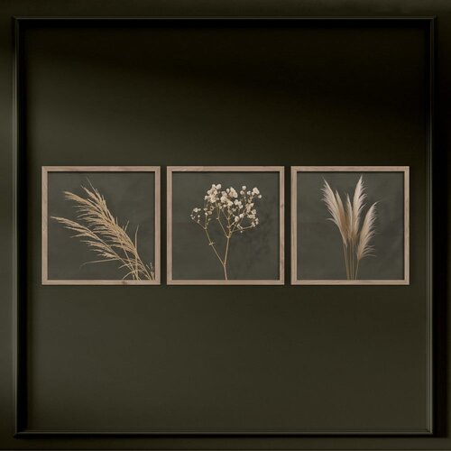 Styler Slike u setu 3 kom 30x30 cm Pampas &amp;ndash; Slike