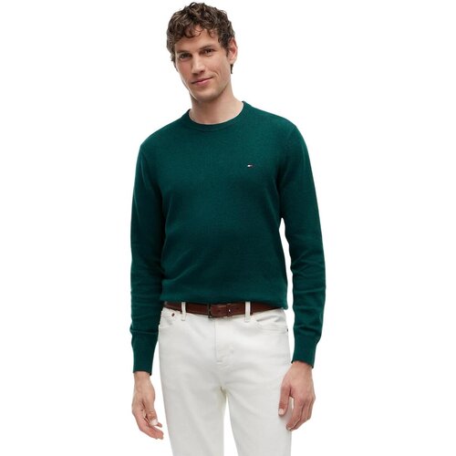 Tommy Hilfiger Puloverji PIMA ORG CTN CASHMERE MW0MW28046 Zelena Slike
