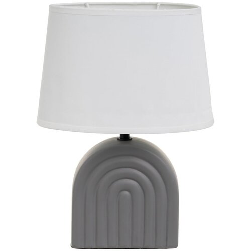 Casa Selecci&amp;oacute;n Bijela/siva stolna lampa keramička s tekstilnim sjenilom (visina 31 cm) &amp;ndash; Slike