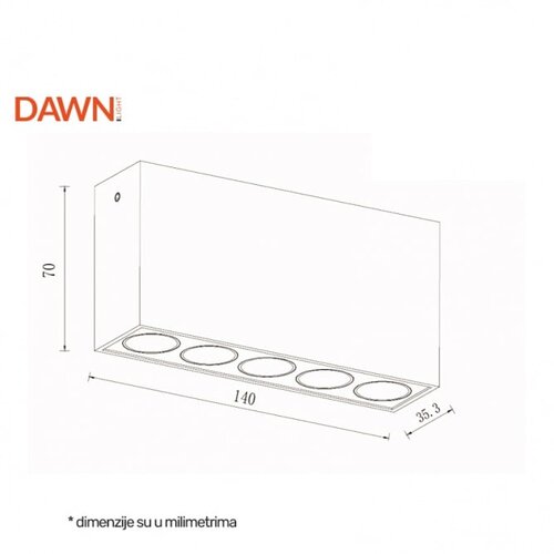 Dawn led svetiljka MGL05 13W 3000K 40&amp;deg; bela Slike