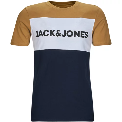 Jack & Jones Moška majica LOGO BLOCKING TEE Bela