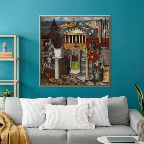  Slika - Frida Kahlo &amp;ndash; My Dress Hangs There 60x60 U prirodnom drvenom okviru Slike