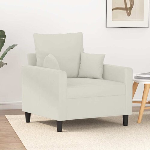 vidaXL Fotelja krem 60 cm bar&scaron;unasta Cijene