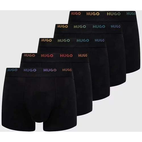 Hugo Bokserice 5-pack za muškarce, boja: crna