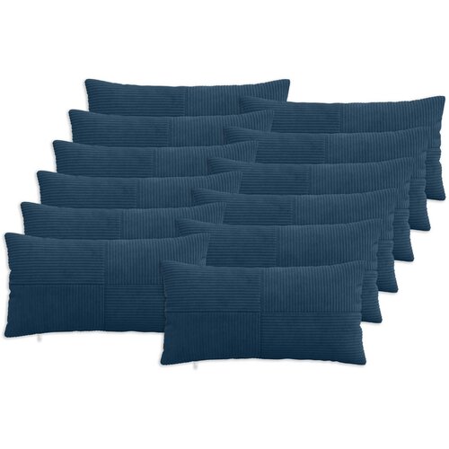  Presvlaka za jastuk 12 pcs ALMELO Mornarsko plava 40 x 80 cm Cene