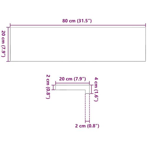 VidaXL Prozorske klupice 2 kom tamnosmeđe 80x20x2 cm masivne hrast Slike