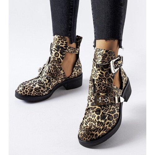 Gemre Sperone Leopard Pattern Cut-Out Ankle Boots Cijene