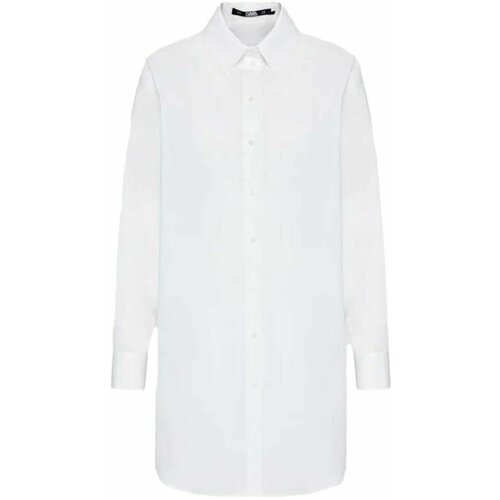 Karl Lagerfeld ženska bela duga košulja 221W1604-100 Slike