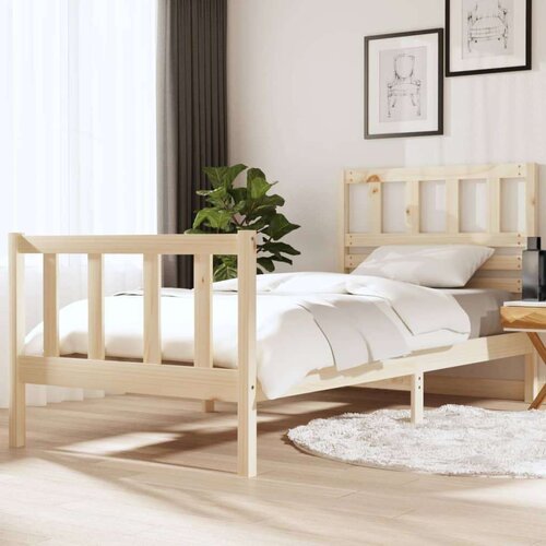  Posteljni okvir iz trdnega lesa 90x190 cm 3FT, (20645541) Slike