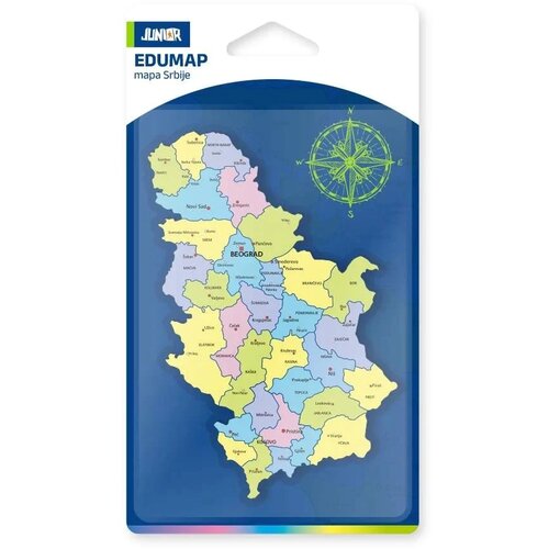 Junior Edumap, mapa, Srbije, 19 cm x 10.5 cm Cene