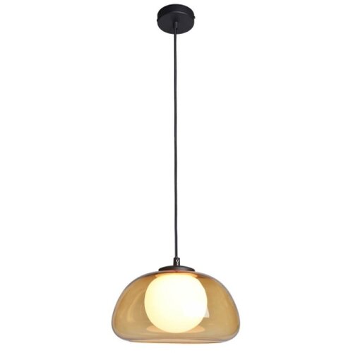  ITALUX PND-54637-1-BK-YLL-Luster na sajli AINALE 1xG9/7W/230V crna/zadimljeno braon Slike