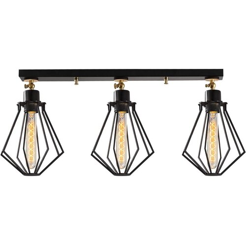 Opviq Stropna lampa OYLAT 2, metalna crna, 70 x 18 cm,visina 29 cm, 3 x E27 40 W, Oylat - N-1040 Cijene
